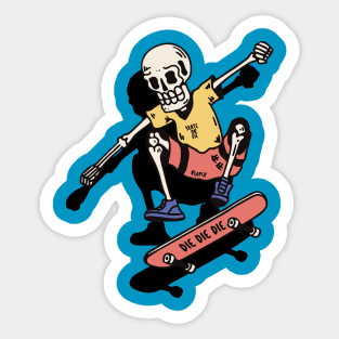 Skateboard Skeleton Skater Sticker